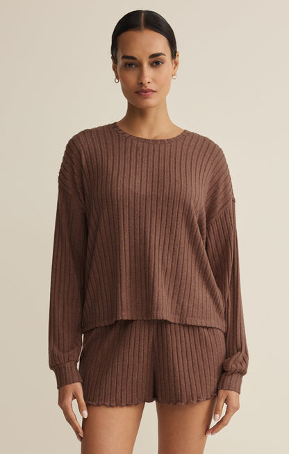 Daydream Silky Rib Long Sleeve Top