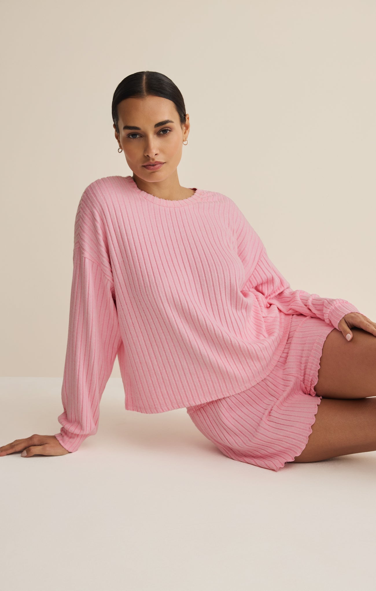 Daydream Silky Rib Long Sleeve Top