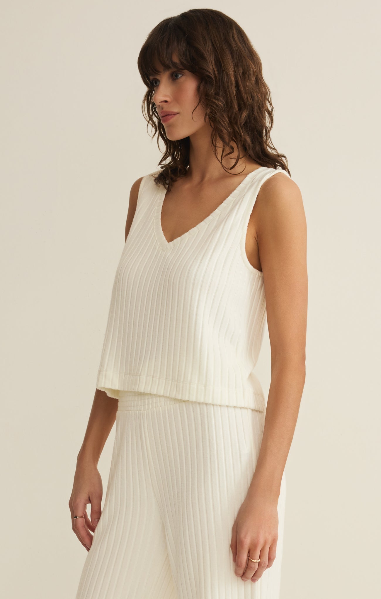 Sloane V-Neck Rib Tank