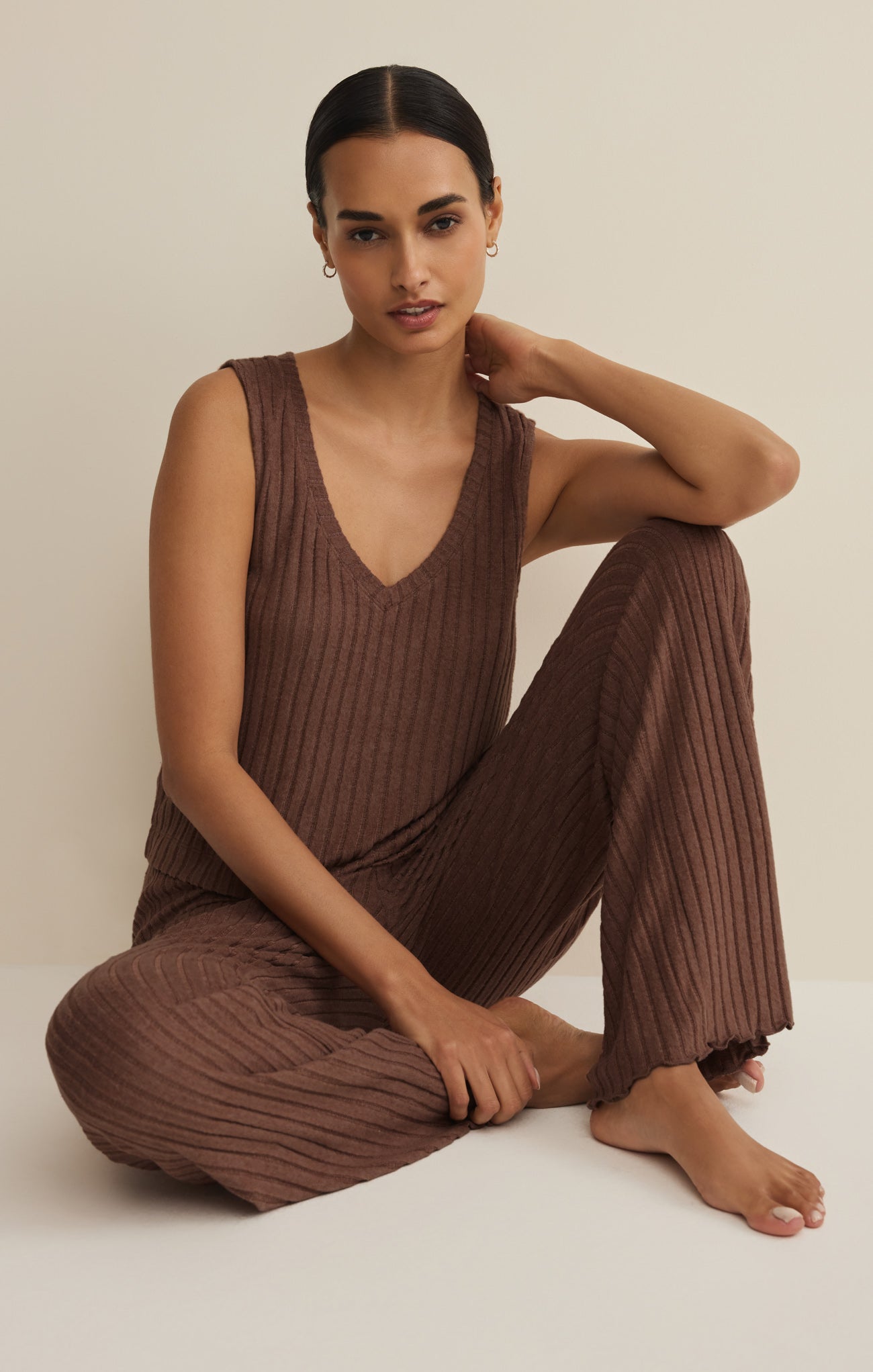 Sloane V-Neck Rib Tank