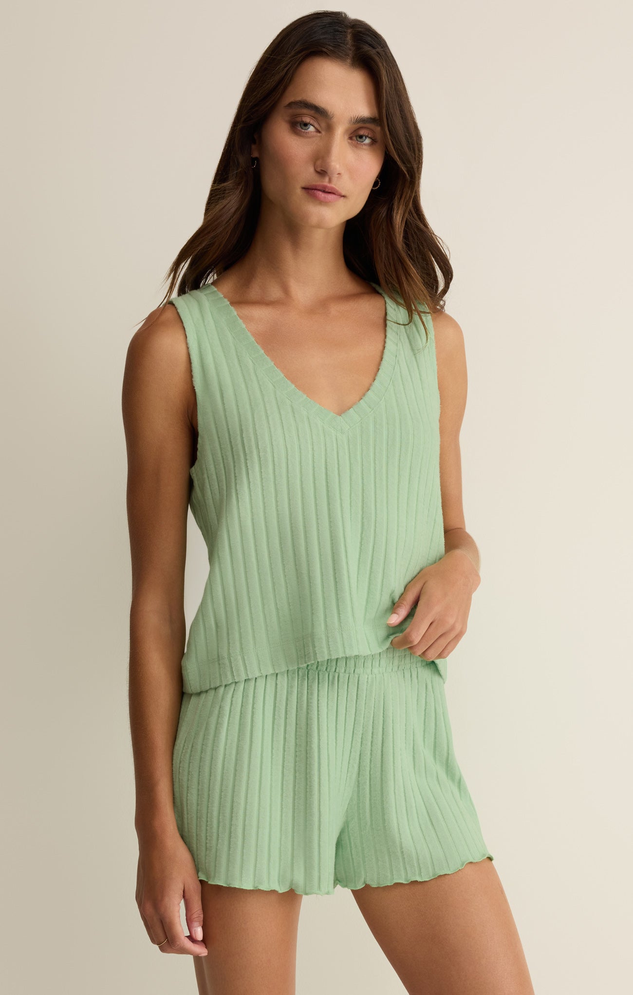 Sloane V-Neck Rib Tank