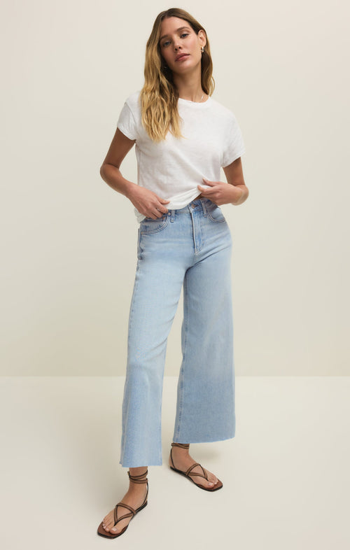 Nova High Rise Denim Crop Pant