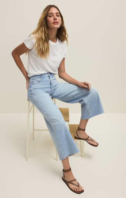 Nova High Rise Denim Crop Pant