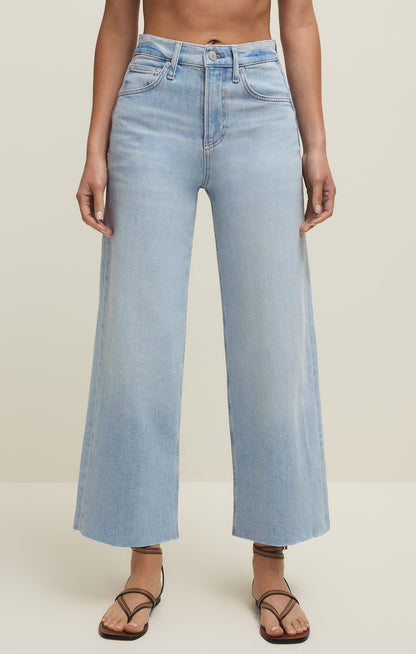 Nova High Rise Denim Crop Pant
