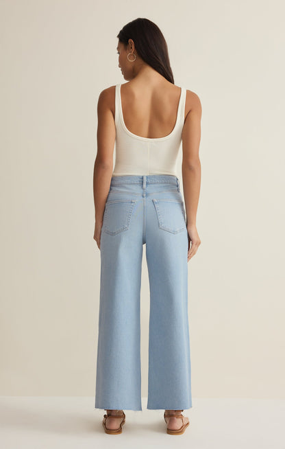 Nova High Rise Denim Crop Pant