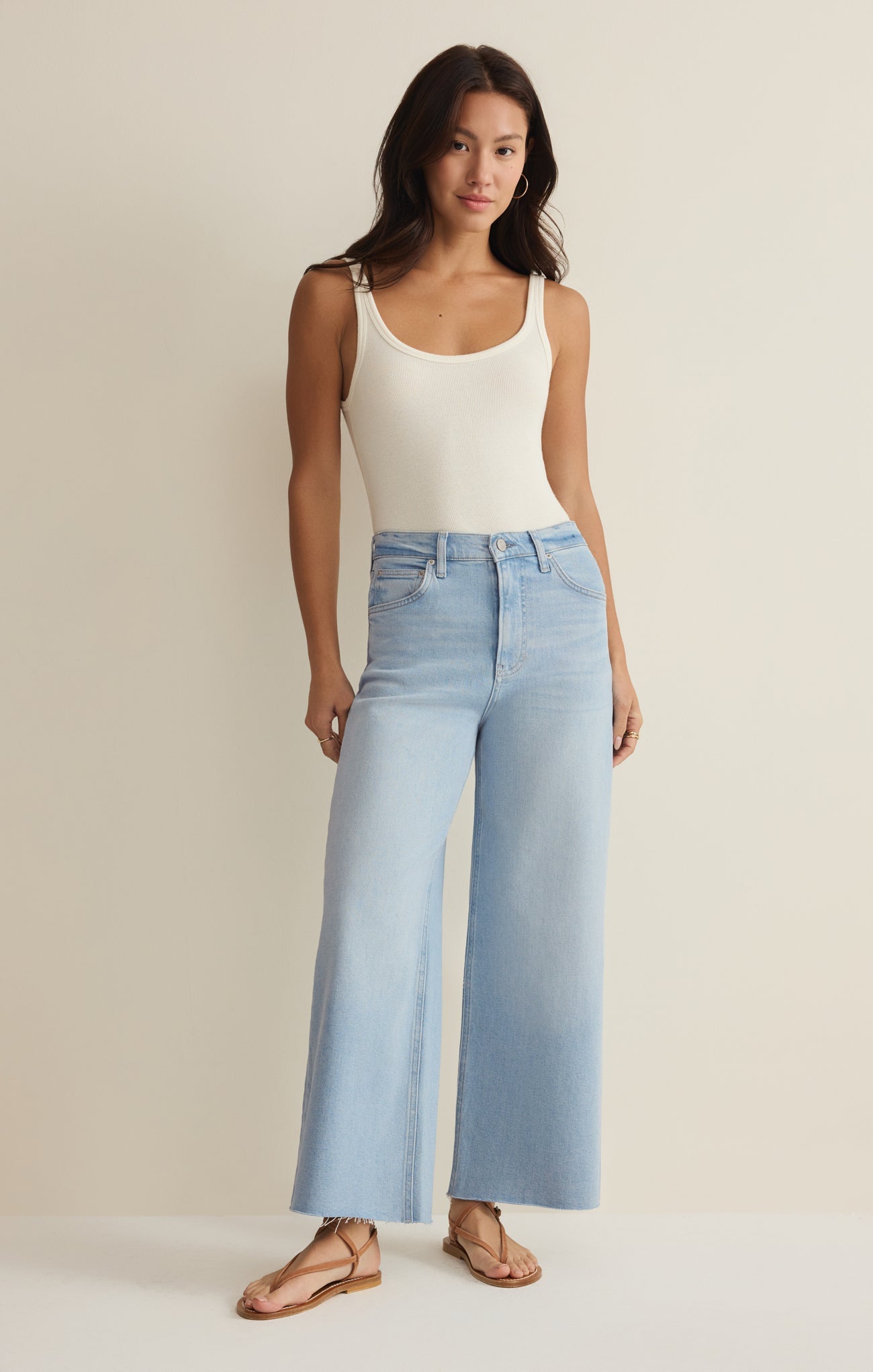Nova High Rise Denim Crop Pant