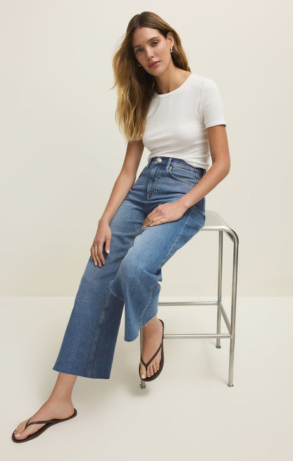 Nova High Rise Denim Crop Pant