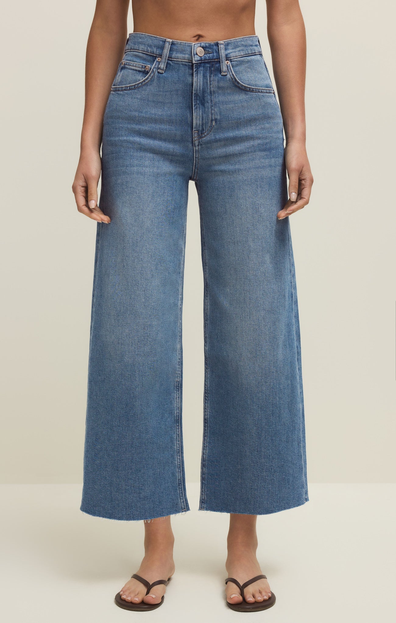 Nova High Rise Denim Crop Pant