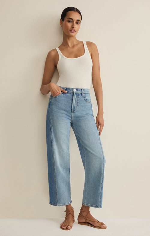 Luna Stretch Denim Crop Pant