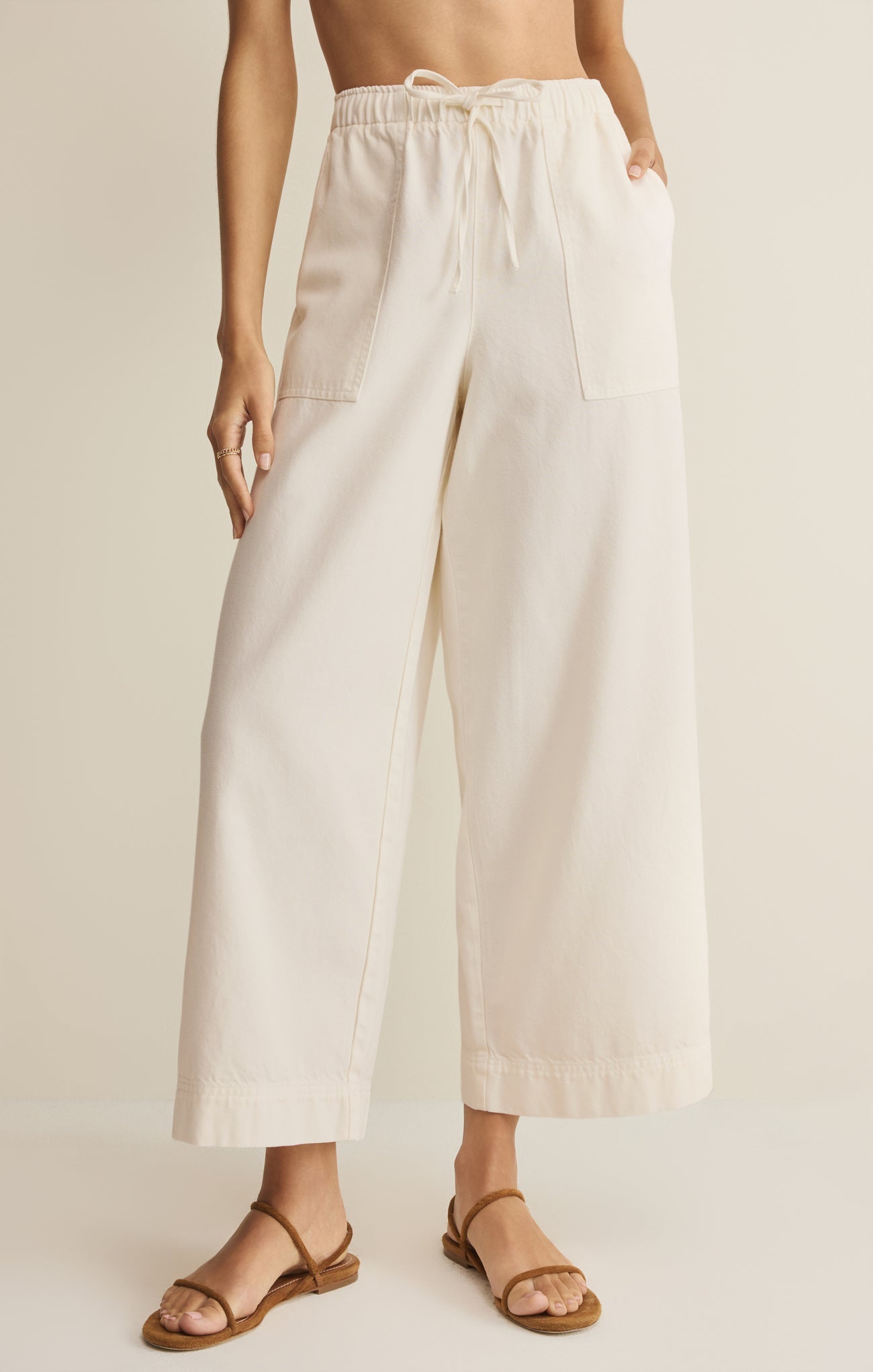 Daycation Twill Wide Leg Utility Pant