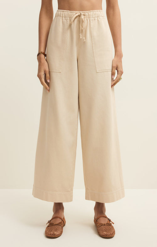 Daycation Twill Wide Leg Utility Pant