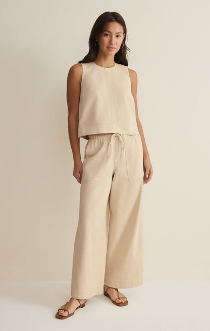 Daycation Twill Wide Leg Utility Pant