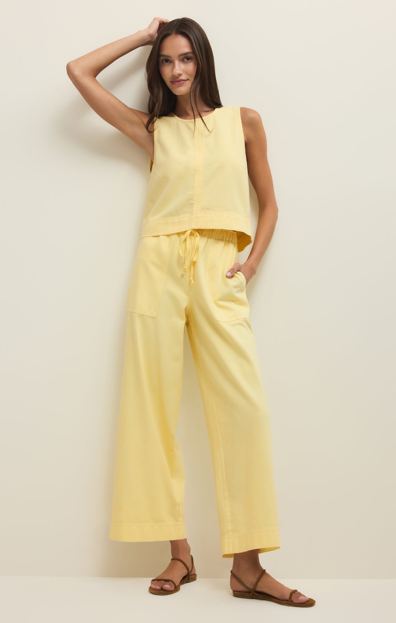 Daycation Twill Wide Leg Utility Pant