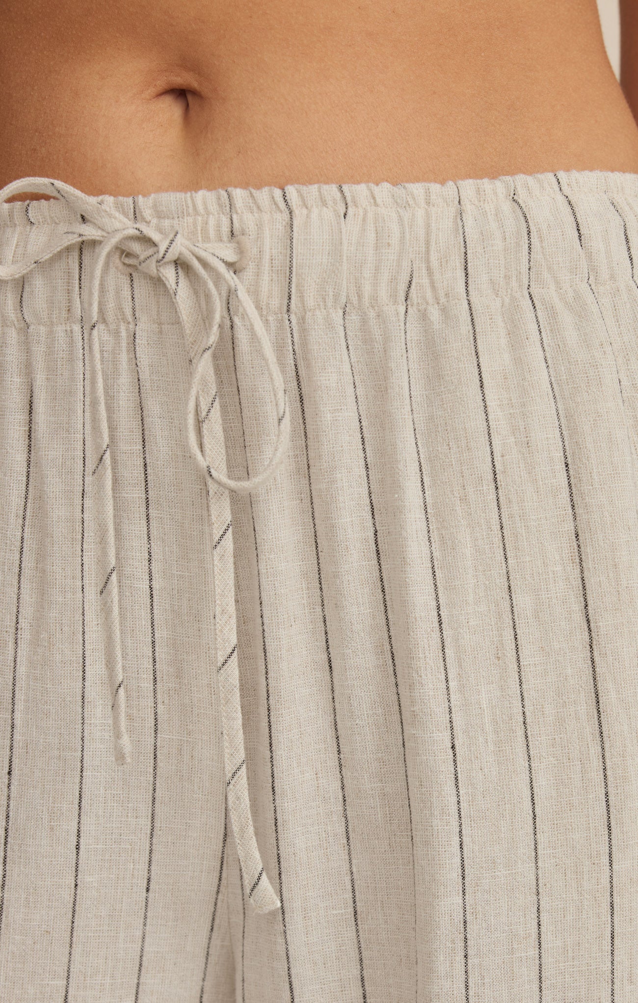 Henri Striped Linen Wide Leg Pant