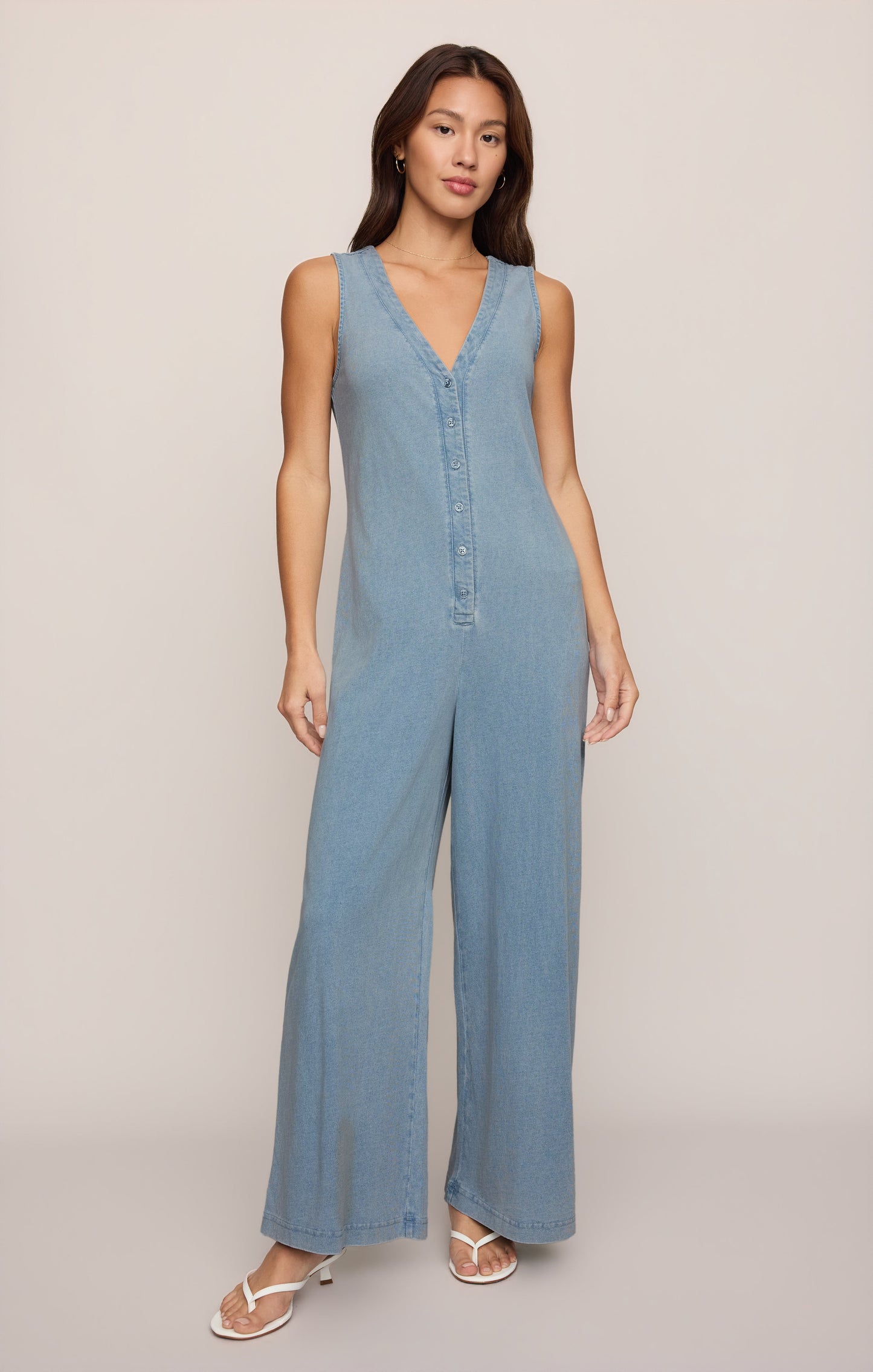 Solace Jersey Denim Jumpsuit