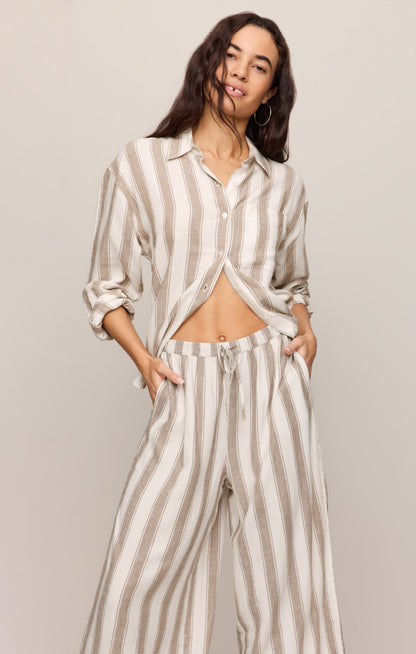 The Perfect Linen Striped Pant