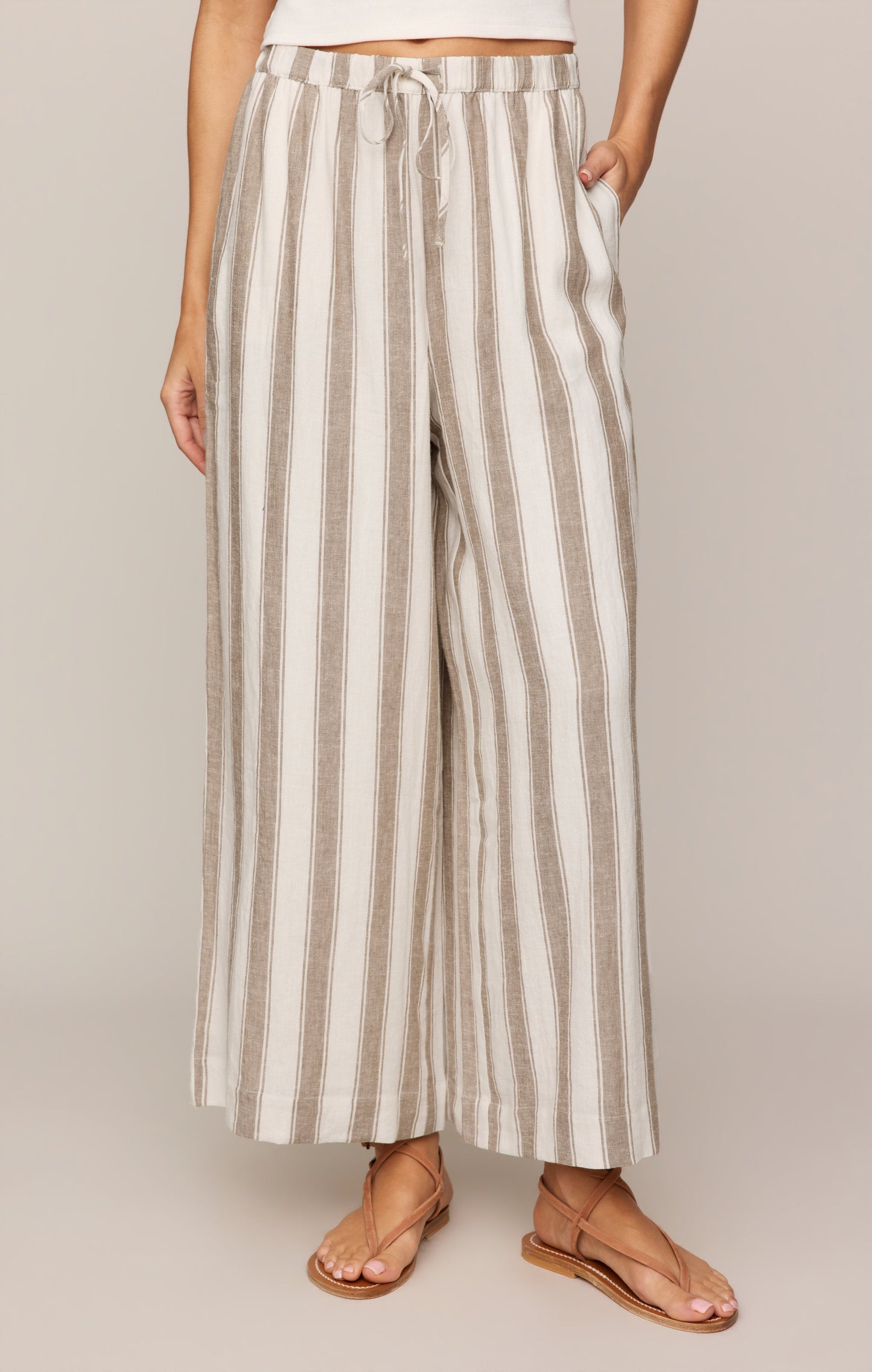 The Perfect Linen Striped Pant
