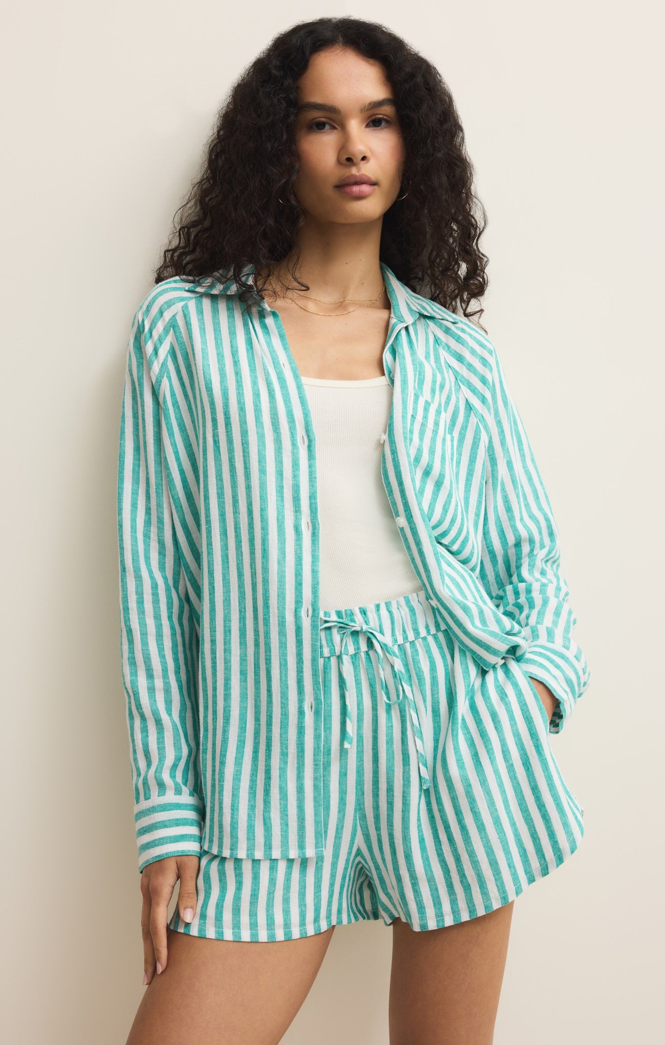 The Perfect Linen Striped Short