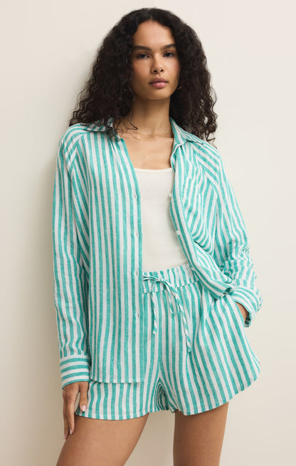 The Perfect Linen Striped Short