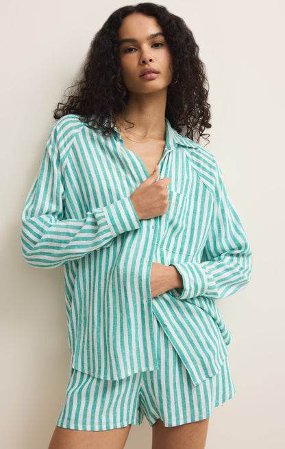 The Perfect Linen Striped Short