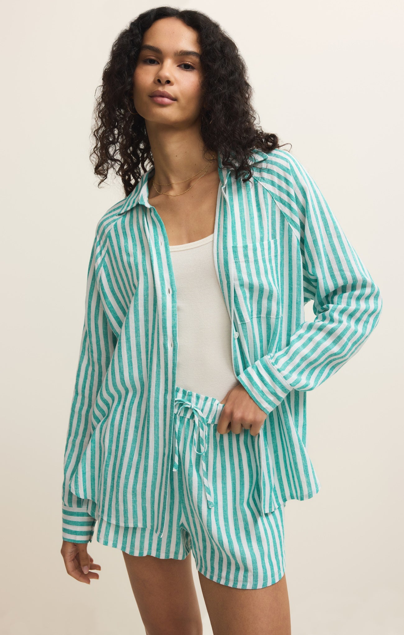 The Perfect Linen Striped Short