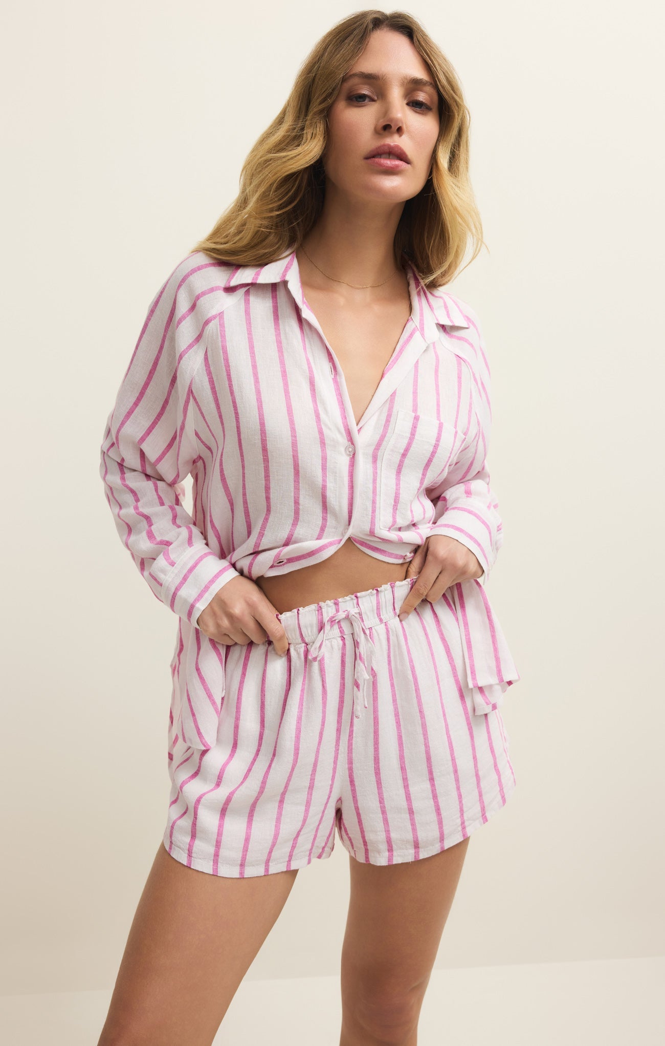 The Perfect Linen Striped Short
