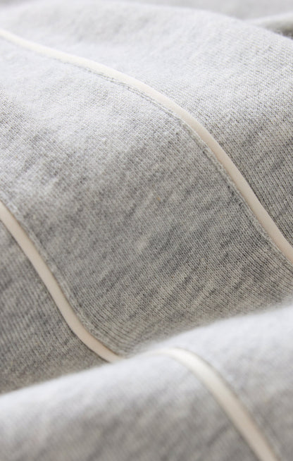 Sport Stripe Boyfriend Knit Terry Sweatshirt