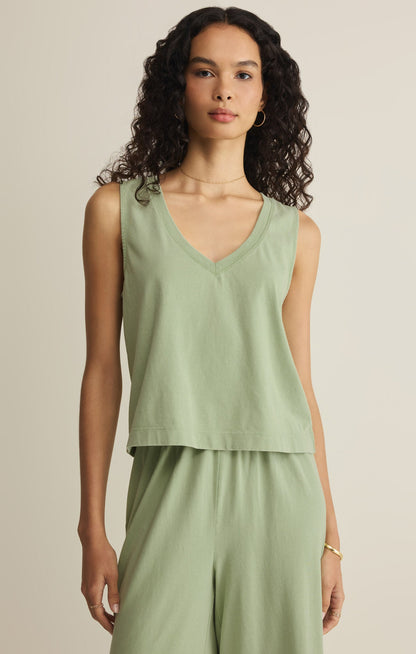 Sloane V-Neck Cotton Jersey Tank