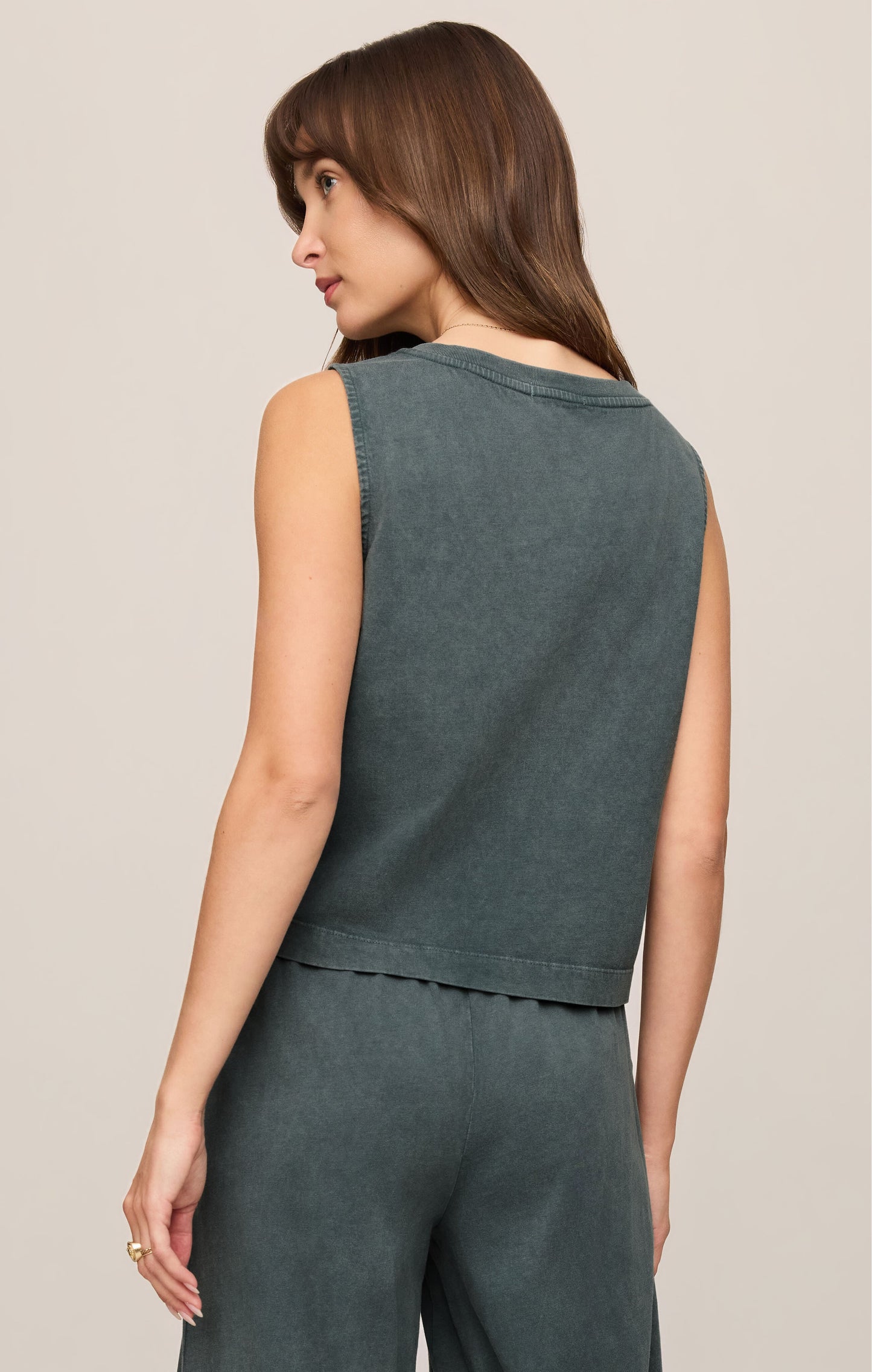 Sloane V-Neck Cotton Jersey Tank
