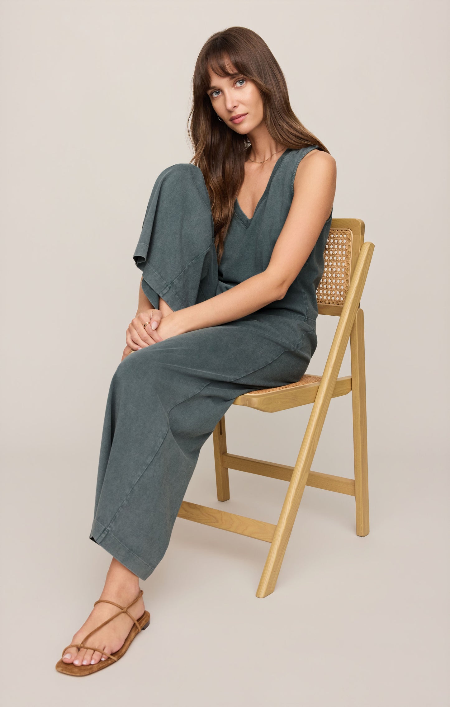 Sloane V-Neck Cotton Jersey Tank