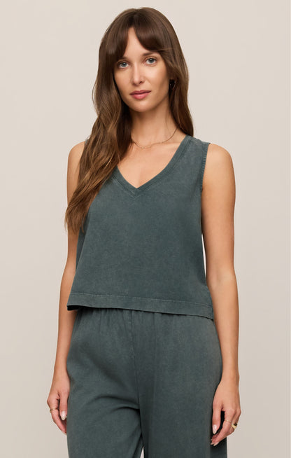 Sloane V-Neck Cotton Jersey Tank