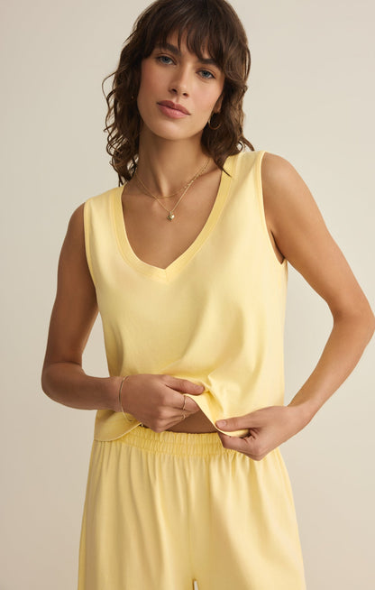 Sloane V-Neck Cotton Jersey Tank