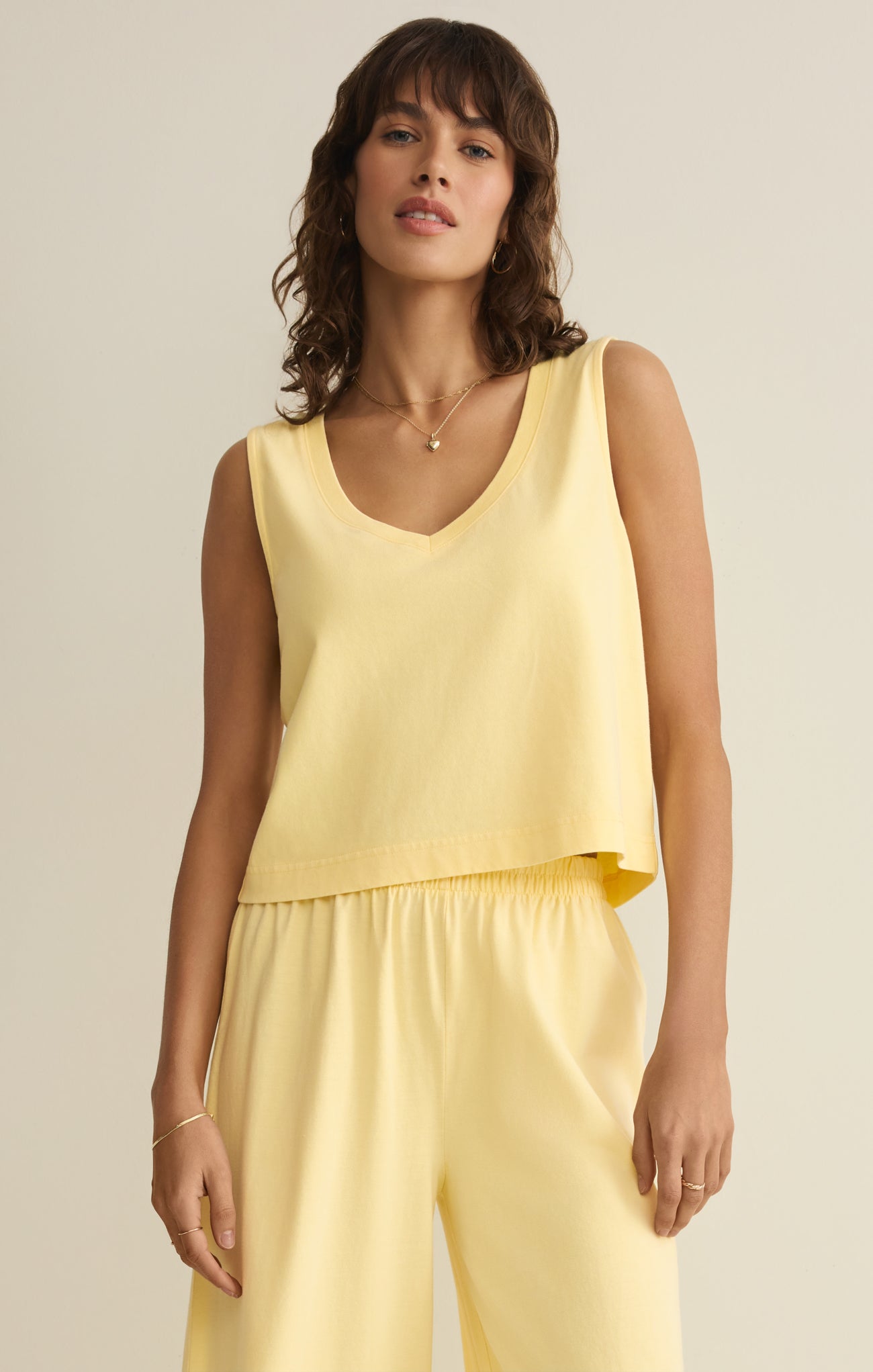 Sloane V-Neck Cotton Jersey Tank
