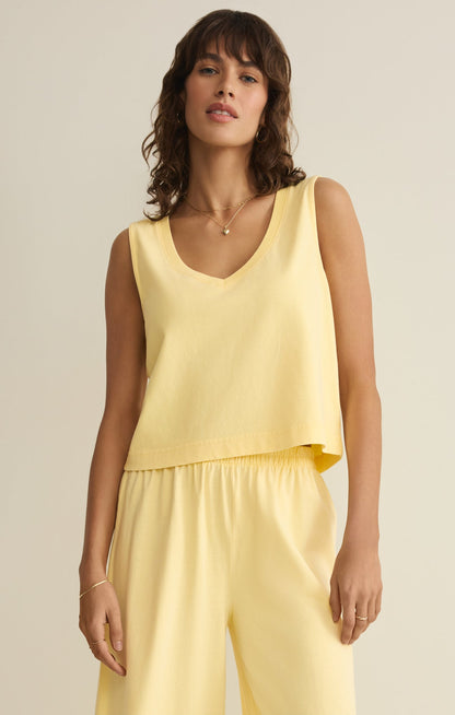Sloane V-Neck Cotton Jersey Tank