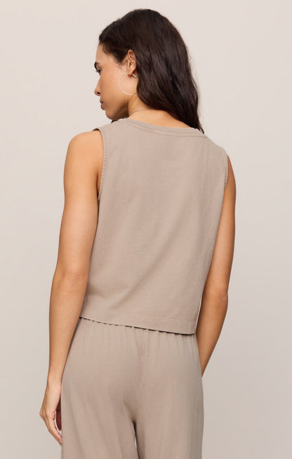 Sloane V-Neck Cotton Jersey Tank