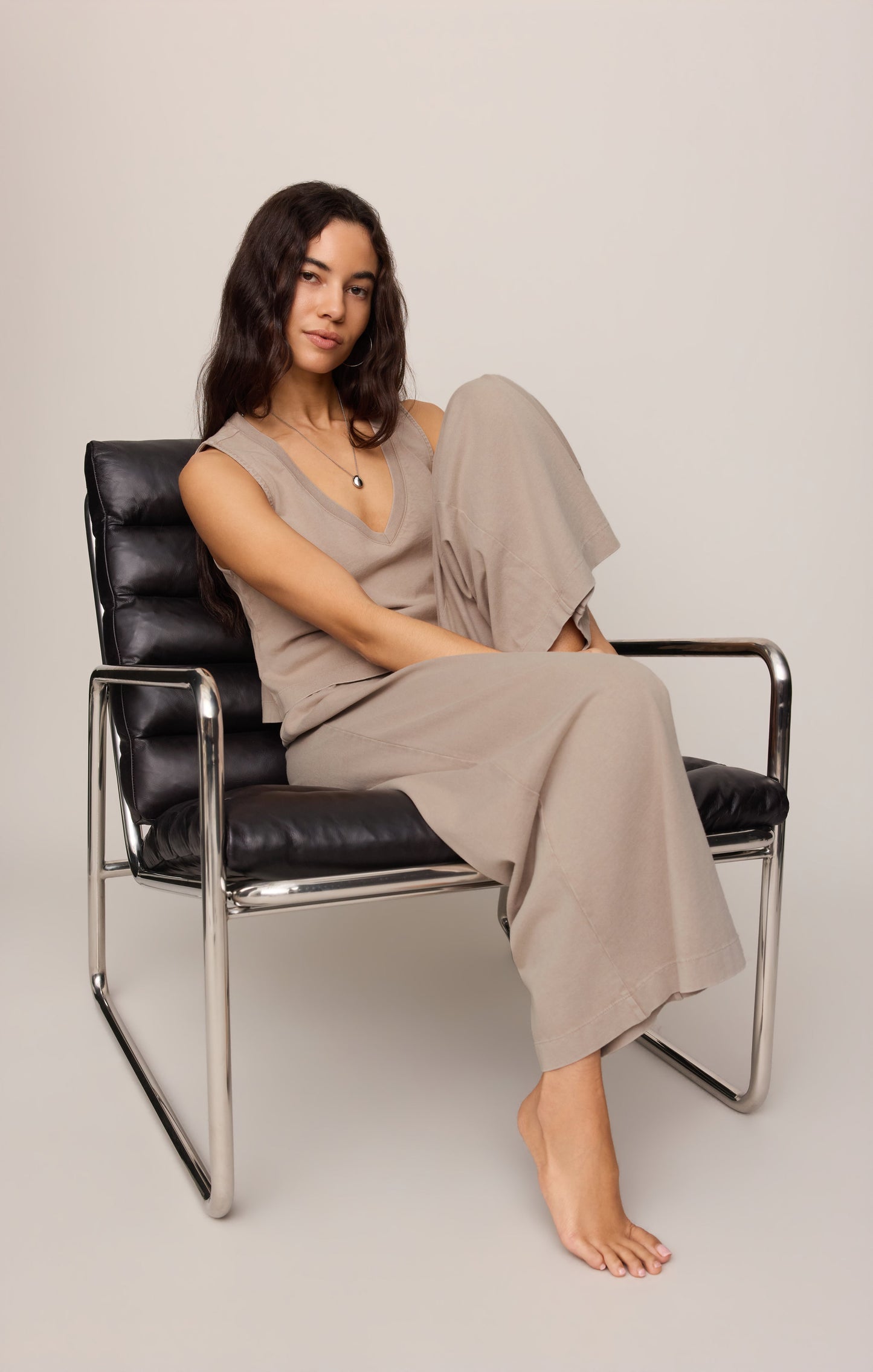 Sloane V-Neck Cotton Jersey Tank