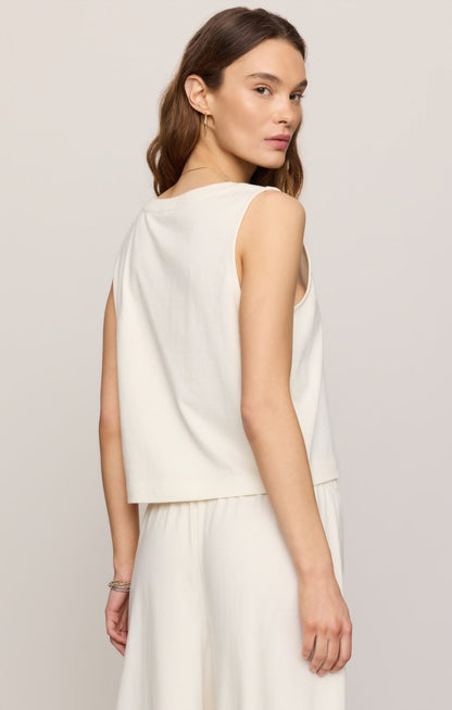 Sloane V-Neck Cotton Jersey Tank