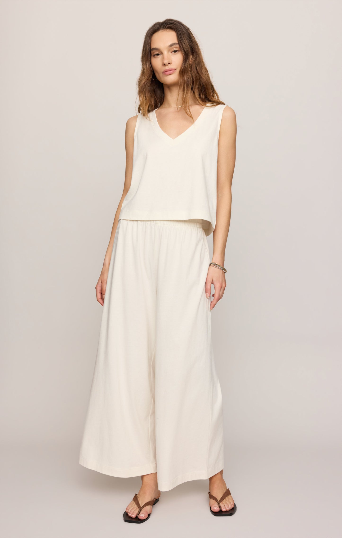 Sloane V-Neck Cotton Jersey Tank