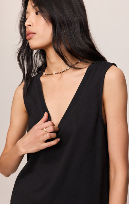 Sloane V-Neck Cotton Jersey Tank