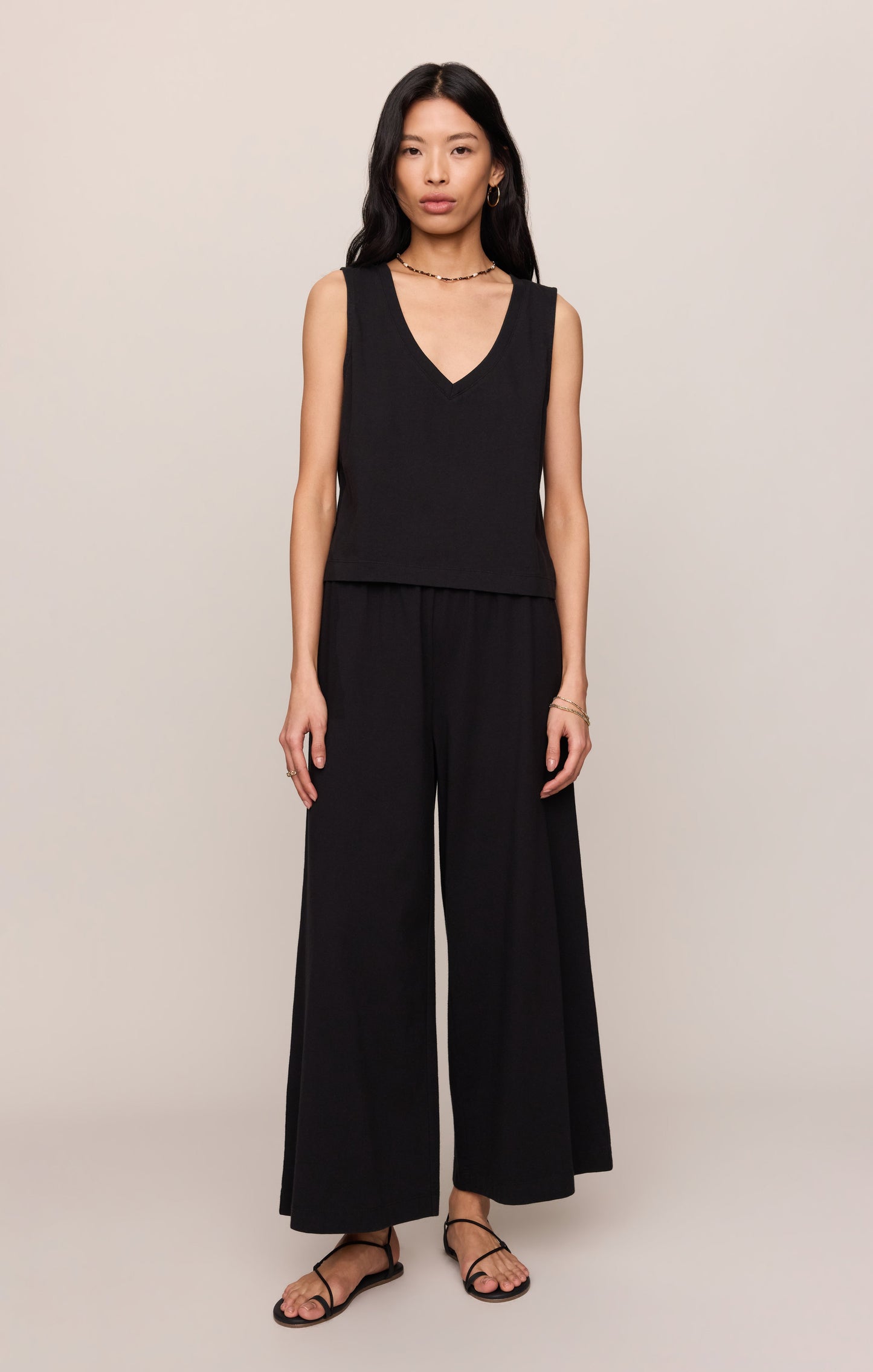 Sloane V-Neck Cotton Jersey Tank