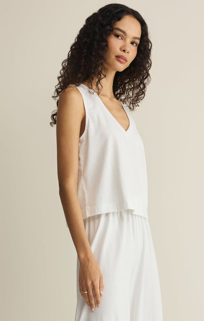 Sloane V-Neck Cotton Jersey Tank