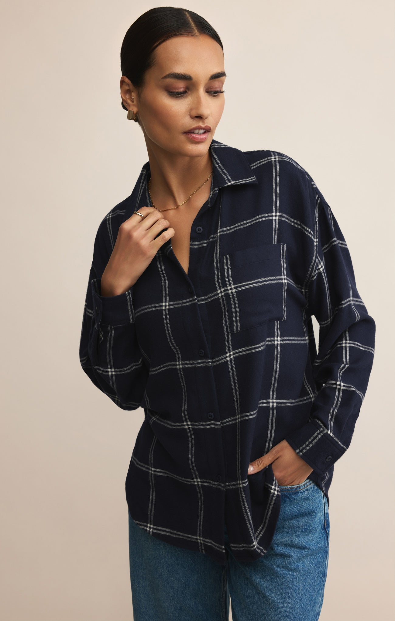 River Plaid Button Up