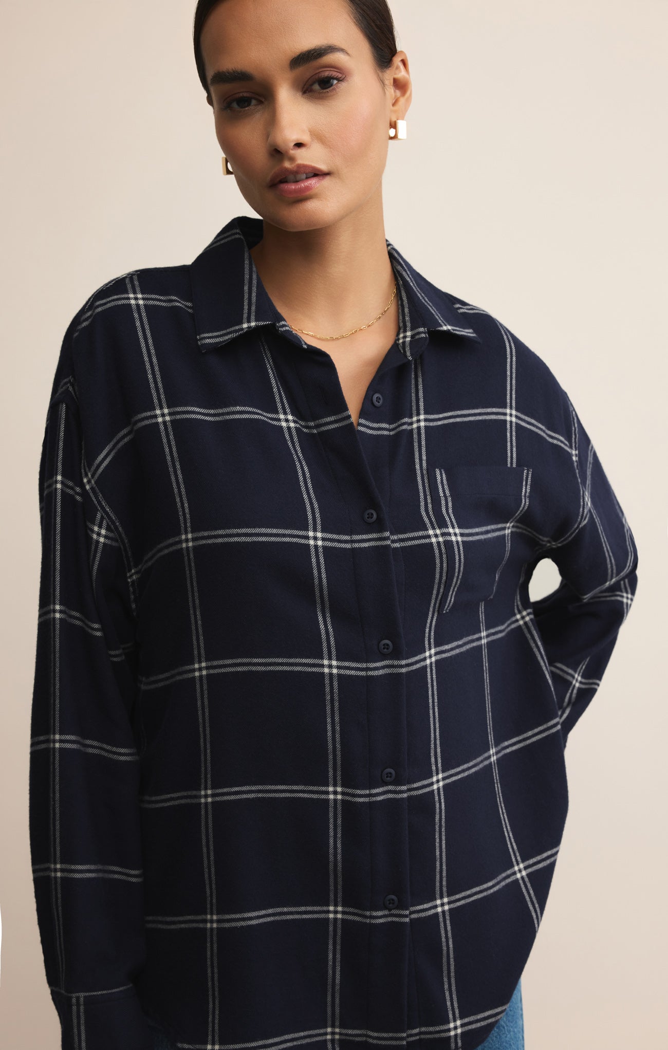 River Plaid Button Up