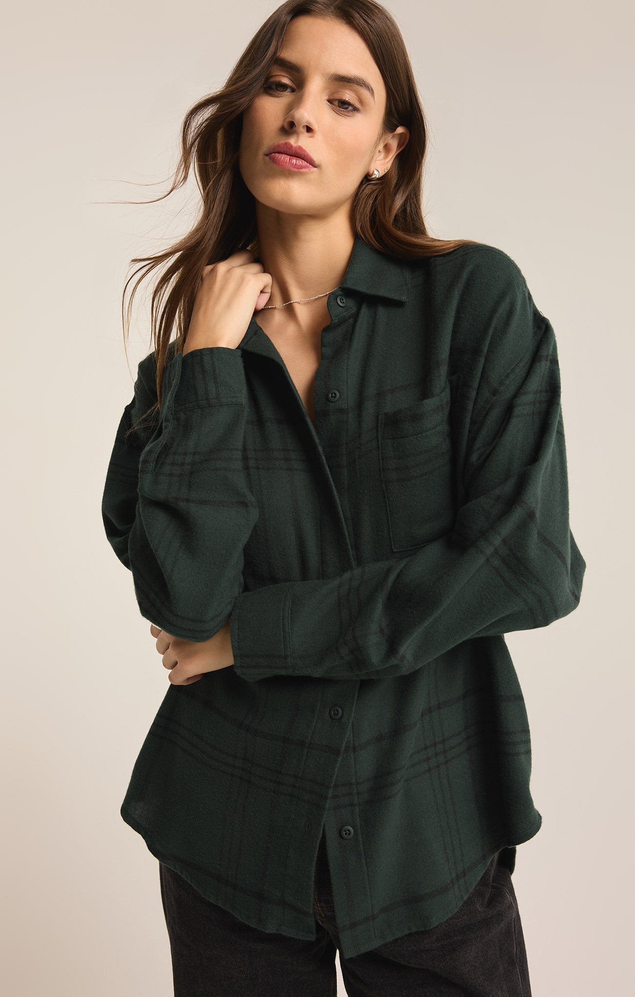 River Plaid Button Up
