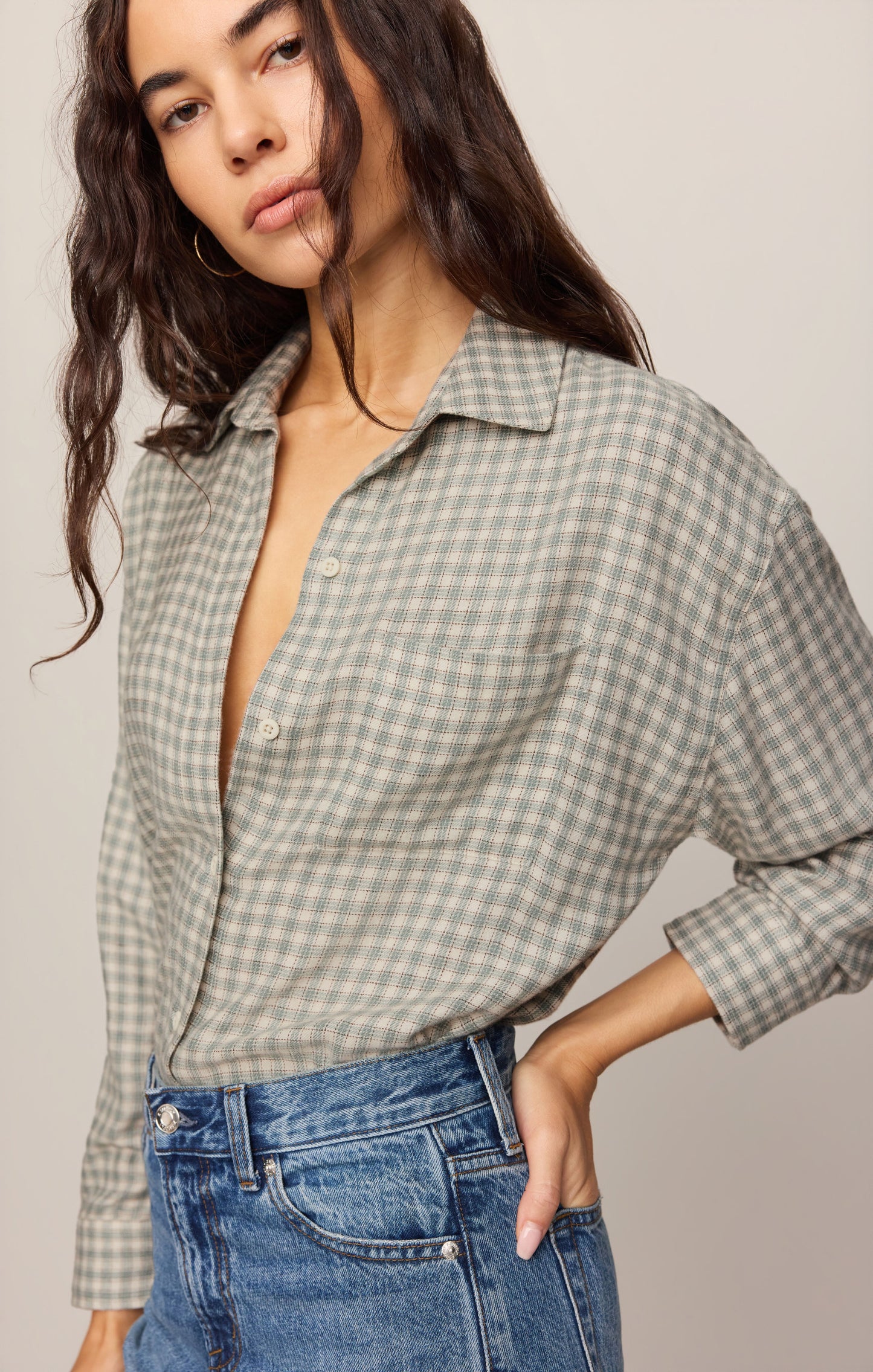 River Plaid Button Up