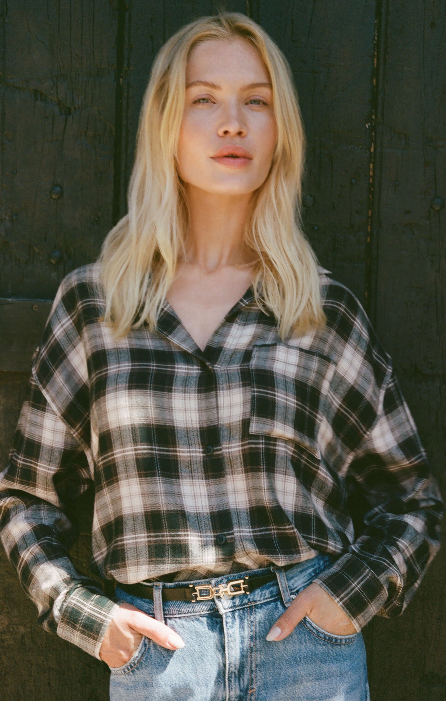 River Plaid Button Up