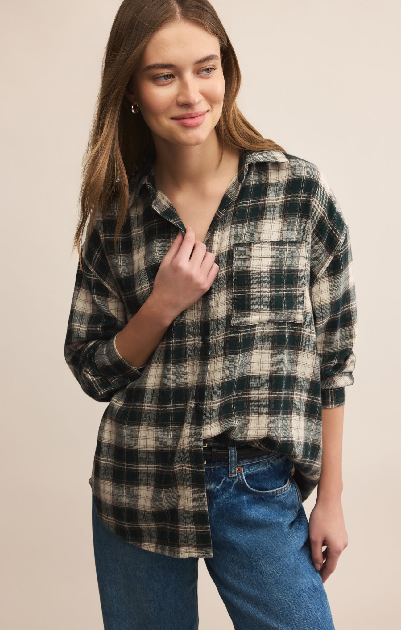 River Plaid Button Up