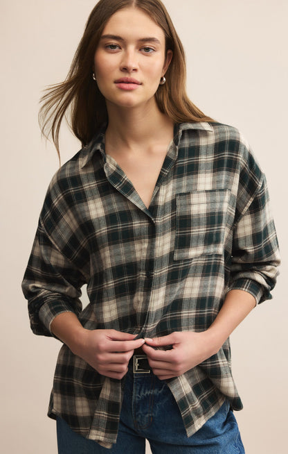 River Plaid Button Up