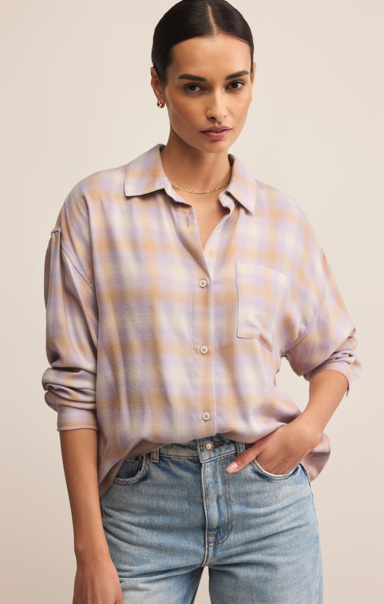 River Plaid Button Up
