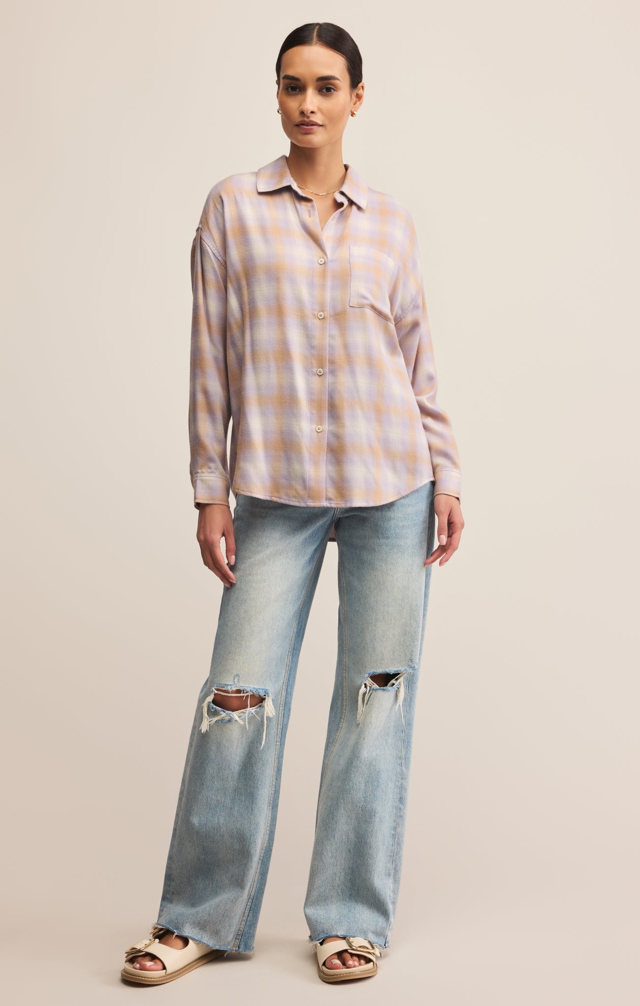 River Plaid Button Up